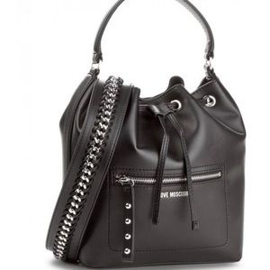 LOVE MOSCHINO Bucket Bag - Chain/Leather Strap